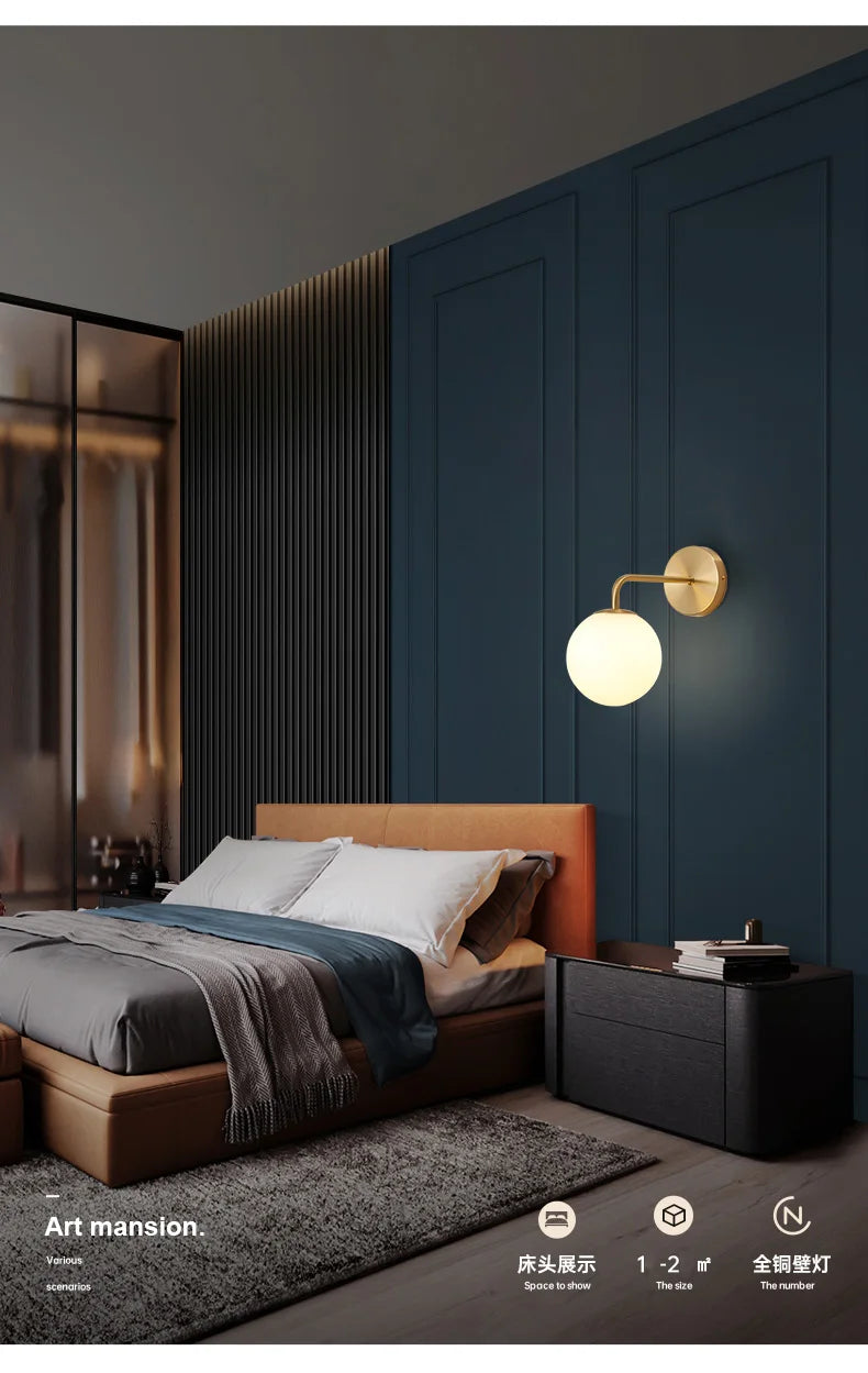 Simple Ball Drop Nordic Wall Lamp