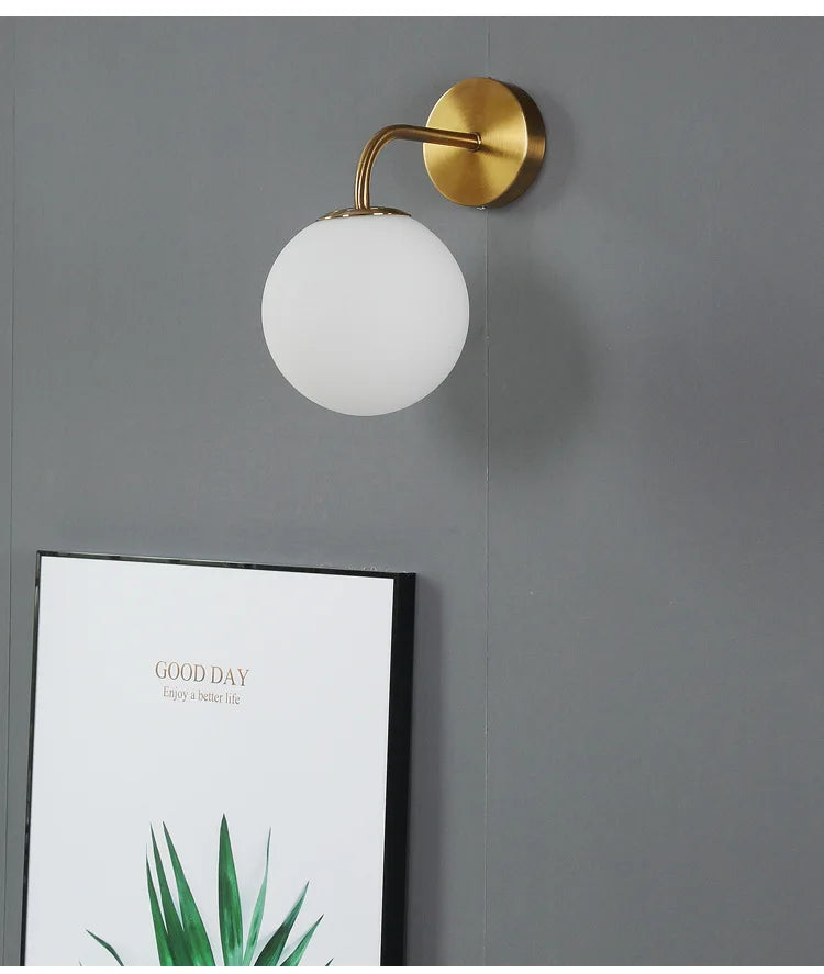 Simple Ball Drop Nordic Wall Lamp