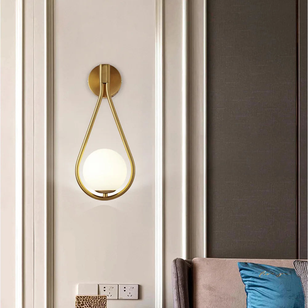 Nordic Creative Luxury Glass Ball Wall Lamp