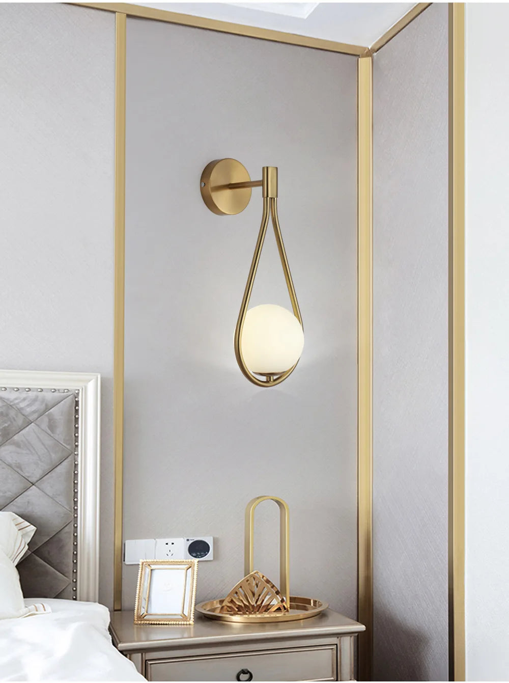 Nordic Creative Luxury Glass Ball Wall Lamp