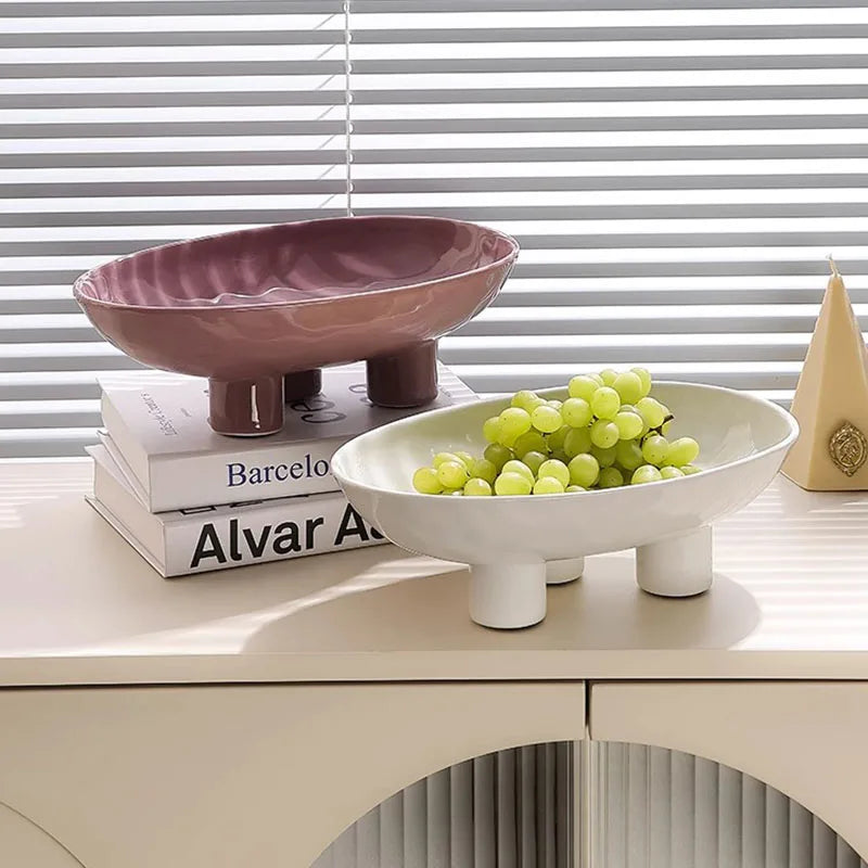 Ceramic High Legged Fruit Tray