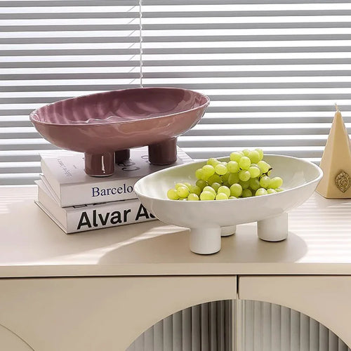 Ceramic High Legged Fruit Tray