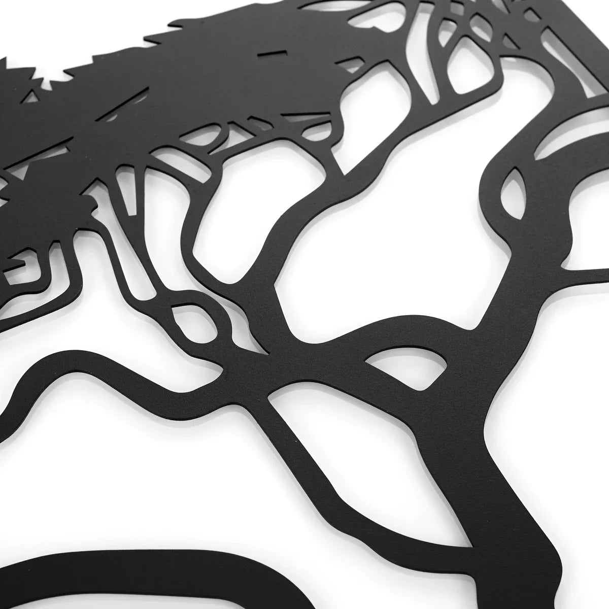 3 Piece Black Metal Tree Of Life Wall Art