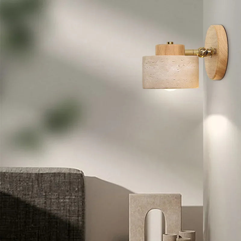 Yellow Cave Stone Retro Wall Lamp