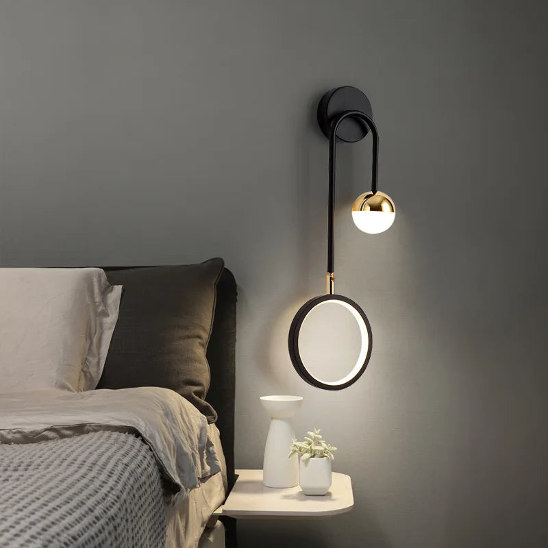 Modern Nordic Round Sconce Rotatable Light