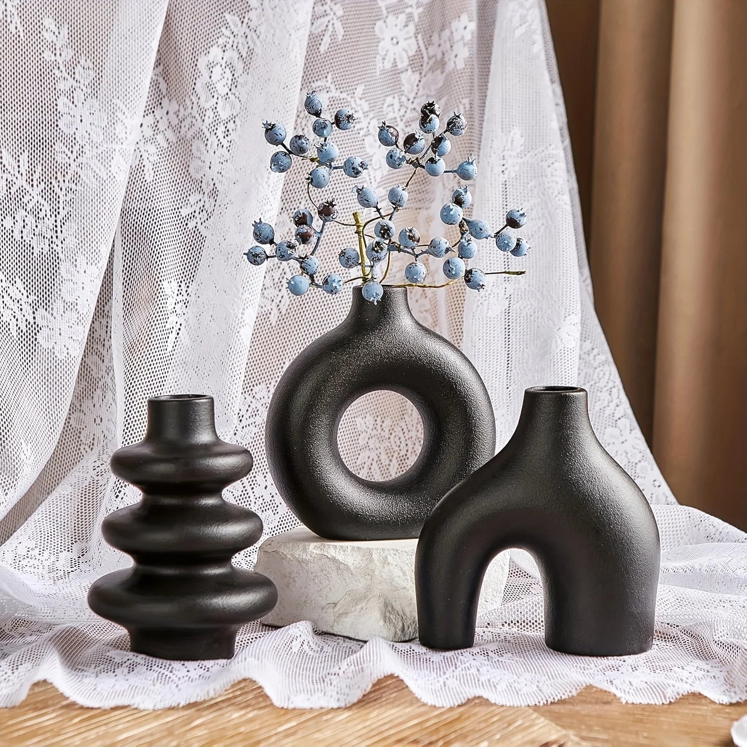 Bohemian Ceramic Vase Set