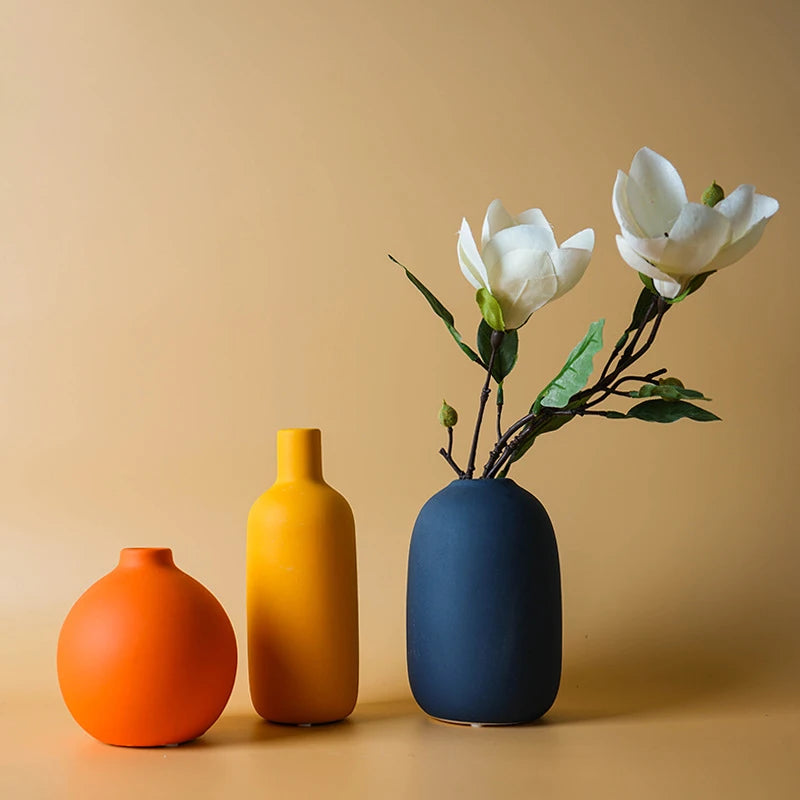 Nordic Ceramic Solid Color Vase