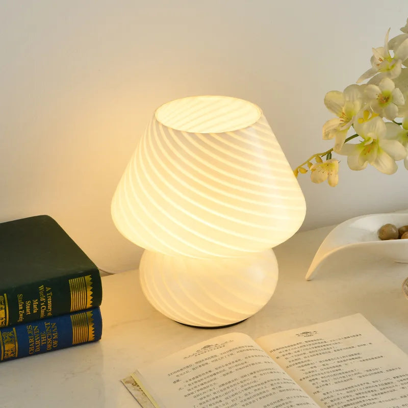 Mushroom Glass Table Lamp