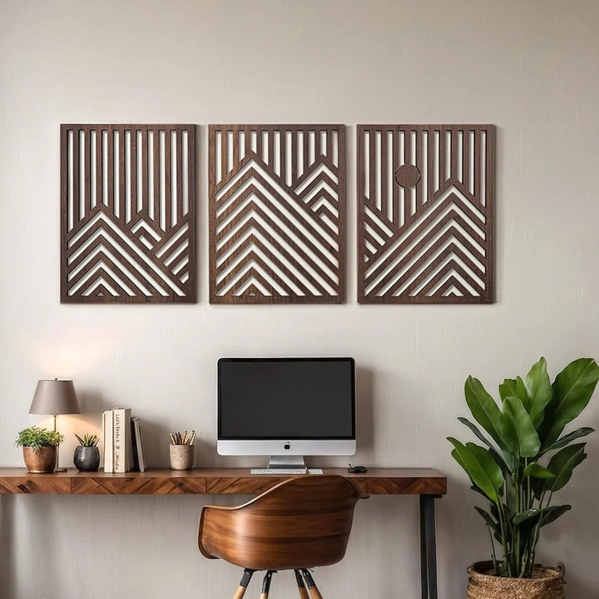 3 Piece Retro Wood Art Decor