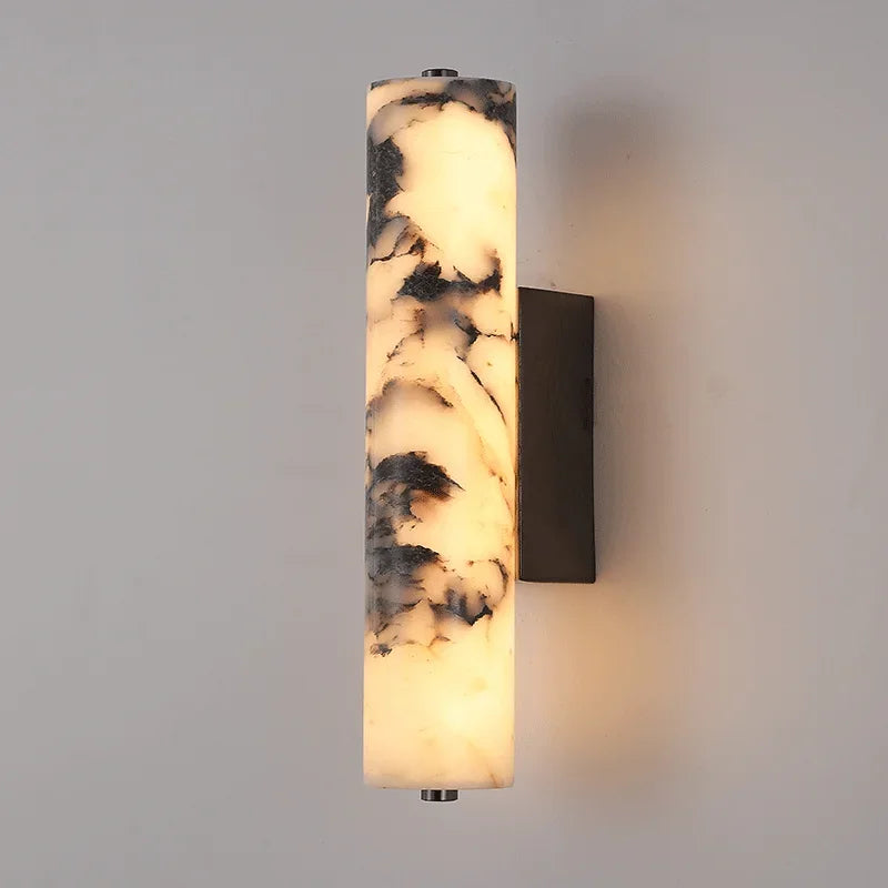 Italian Style Natural Stone Black Marble Luxury Light