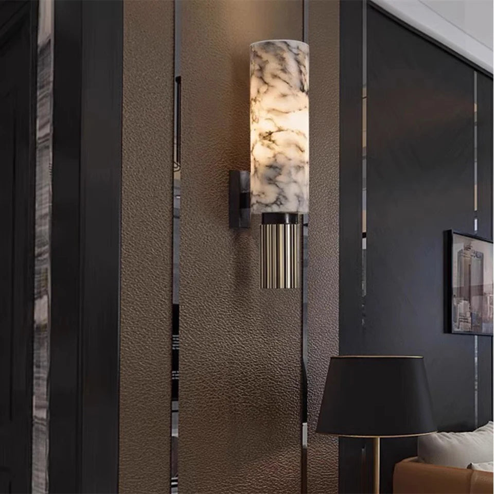 Luxury Natural Marble Wall Lamp