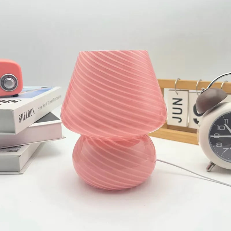 Mushroom Glass Table Lamp