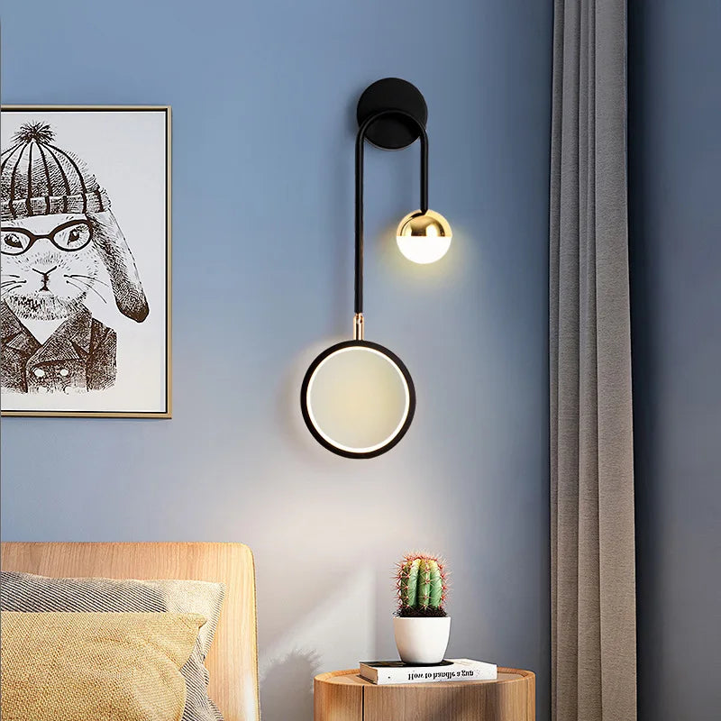 Modern Nordic Round Sconce Rotatable Light